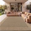 Paco Home Tappeto in iuta per interni-esterni - Naturale e nero, robusto ed elegante, ideale per il terrazza e il soggiorno, Dimensione:80x150 cm, Colore:Beige