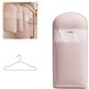 Hcnjn Borsa salvaspazio da appendere, con cerniera a compressione, salvaspazio, organizer per armadio, antipolvere, borse da viaggio con gancio (rosa chiaro, XL)