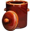 KOTARBAU® Vaso per Fermentazione 10 L, Vaso per Crauti con Coperchio | Canalina ad Acqua, Contenitore per Fermentazione per Crauti e Cetrioli, Vaso per Kimchi e Sottaceti, Recipiente in Gres
