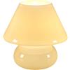 FLYFO Fungo Bicchiere Lampada da Tavolo, Creativo Toccare Sensore Oscuramento Lampada da Camera, Carino Luce Scrivania Regalo per Bambini, E27 Lampada Notte, Lampada Comodino, Φx H: 24x24 cm,Bianca