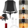 Starnearby Lampada da Tavolo Bottiglia LED Ricaricabile 2000 mAh, Lampada Bottiglia Senza Fili con Controllo Touch, 3 Colori Regolabili per Ristorante, Bar, Campeggio, Balcone, Feste (B-nero)