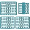 IlGruppone Set 4 Pezzi Tappetini per Lavello Scolapiatti Gocciolatoio Flessibile in PVC Accessori Cucina Protettivo Antifraffi Lavandino Cucina Prodotto Italiano - Blu Marino