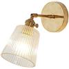 GYLRFA Vanity Light Lampada da Parete in Rame Puro Specchio Faro Comodino Bagno Guardaroba Lampada da Parete in Vetro Vanity Light (Color : A)