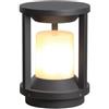 LYOUAE Luce Pilastro Lampioni Moderni for Esterni Lampade a Colonna a Colonna in Alluminio Nero Opaco IP54 Lampade a Colonna a Filo Metallico Impermeabili for cancello di Villa da Giardino(Round)