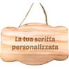 Incidiamo i tuoi sogni Targhetta in Legno Fuoriporta 20 CM Personalizzabile con Corda in Canapa da Appendere per Porta Targa Personalizzata con Frase Scritta Cognome Nome Natale Feste