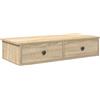 vidaXL Scaffale a Parete con Cassetti Sonoma 80x34x17 cm in Truciolato, mensola da Muro con mobiletto, mobiletto portaoggetti Montato a Muro, unità a Muro sospesa
