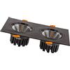 FAZRPIP Illuminazione Illuminazione da Incasso a LED, Faretto da Incasso a LED a Doppia Testa, 3000K-6000K, CRI80, Plafoniera a LED Moderna Illuminazione a LED da Incasso Quadrata Illuminazione