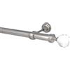 Sento Kit Bastone per Tende in Metallo 25mm Acciaio Inox Montaggio a Muro 180 cm (1x180cm) Carla
