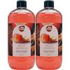 FEI FAN 2x Ricarica Per Diffusore a Bastoncini, Disponibile In Diverse Fragranze Corpose Ed Avvolgenti. Ideale Per Profumare Tutti Gli Ambienti 500ml (MELA E CANNELLA)