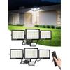 Litglobe Faretto LED da Esterno con Sensore di Movimento 150W 2 Pezzi,15000LM Faretti con Telecomando,6500K Bianco freddo Faro Esterno,IP66 Impermeabile Luce LED per Patio Cortile Garage