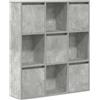 vidaXL Libreria Grigio Cemento 89x24x101,5 cm in Legno Multistrato, Armadio di stoccaggio, libreria Rack, scaffale di stoccaggio, libreria scaffale