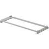MAKKIORI Telaio in alluminio per Pensile Scolapiatti | Supporti telescopici | Ricambio per Pensili Cucina | Colore Grigio (56 cm per pensile da 60)