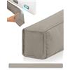 Beautissu Paraspifferi Sottoporta Magnetico 90 cm - Salsicciotto Paraspifferi Porta Finestre Ingresso Isolante - Stoffa Grigio Chiaro - Risparmio Energetico - Parafreddo per Porte e Finestre - Marin