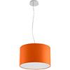 OLUX ILLUMINAZIONE - Lampadario Soggiorno Moderno in Tessuto, Lampadario a Sospensione Ideale per Salotto e tutte le stanze della Tua Casa, Perfetto per Led,Made in Italy(Mod.Roary-Arancio-35cm)