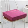 Treer Cuscino per Sedia in Memory Foam, Cuscini Sedie Quadrati - Supporto e Stabilità Perfetti Rivestimento Lavabile per Sedia da Ufficio e Sedia a rotelle (Fucsia,50x50x8cm)