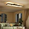 HOMCOM Lampada LED da Soffitto Dimmerabile con Telecomando e Interruttore, Temperatura del Colore 3000-6000K, Plafoniera Lampada di Design per Soggiorno e Salotto, 70x30 cm, Nero