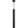 LEDLUX Lampada a Sospensione 50cm, Forma Cilindro Ø30mm Colore Nero, Led 5W=50W 400 Lumen, Luci Bianco Caldo 2700K CRI>90, Angolo Stretto 30°