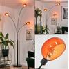 HOFSTEIN Lampada da terra Nikkala, lampada in metallo nero/arancione con base marmo, regolabile stile retrò/vintage, interruttore sull'alloggiamento, E14, soggiorno, camera letto, ufficio