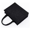 LNNXSZ Borsa Juta S/M/L Borse di tela di iuta nera Borsa di generi alimentari in bianco fai da te for le donne Borsa di tela Organizzatore di viaggi di grande capacità con manico Borsa Da Donna Portatile(Bla