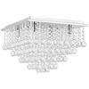 lux.pro Lampada da Soffitto a Forma di Prisma con Pendenti in Cristalli Artificiali Plafoniera Elegante per Soggiorno Sala da Pranzo Camera da Letto Negozio