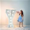 Syibelterr Luci a LED da 100 cm - 3,3 piedi per tendone lettera Y, luci a LED dell'alfabeto con telecomando, decorazione a LED per tendone, segno luminoso per matrimoni e regali di compleanno