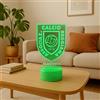 Generico Lampada in Plexiglass Disegno Stemma Reggiana Calcio e Nome Personalizzato Decor Night Light LED Luce Camera 7 Colori