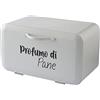 Baroni Home Portapane con Apertura Frontale e Chiusura Ermetica, Cassetta Pane Anti-Muffa in Metallo 34X19X17 cm (Grigio Chiaro)