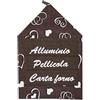 Russo Tessuti Porta Rotolo Alluminio Carta Forno Pellicola ORGANIZZER Cucina Cuori Paris Love-Marrone