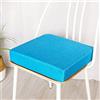 Treer-shop Cuscino per Sedia in Memory Foam, Treers -Cuscini Sedie Quadrati ? Supporto e Stabilità Perfetti Rivestimento Lavabile per Sedia da Ufficio e Sedia a rotelle (Blu,45x45x8cm)
