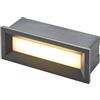 Lucande Applique da esterni (Moderno) colore Grigio, in Alluminio lampadina inclusa applique incasso per facciata casa terrazzo e balcone