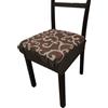 SalGiu Cuscini Sedia Con Fascia Elastica (set da 6) Fantasia Ghirigori Imbottito Sfoderabili 40x40 (Tortora)