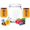 Firmadigaranzia srl 48 Vasetti piccoli Vasi Barattoli vetro 212 ml Std con Tappi - Vasetti per marmellate confetture e segnaposto - Tappi idonei alla bollitura T.O. 63 MM
