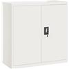 vidaXL Armadio Classificatore Bianco 90x40x90 cm in Acciaio, Armadio classificatore, schedario da Ufficio, schedario in Metallo