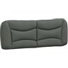 vidaXL Cuscino Testiera Hvar Grigio Scuro 140 cm in Tessuto