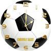 Collienght Orologi da parete personalizzati con stampa 2D piatta calcio con nome, orologi da calcio moderni in acrilico personalizzati in legno per camera da letto, soggiorno, stanza sportiva, decorazione per la