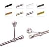 MDEKOR Bastone Per Tende 200 cm, Singolo, Acciaio Inox, Montato A Parete/Soffitto