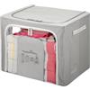 KASANOVA Scatola armadio 50x40x40 cm doppia cerniera e scritta grigio
