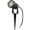 damastoreitalia Faretto LED da Giardino con Picchetto 5W 4000K Luce Naturale IP65 Spot Esterno per Piante Alberi Facciate in Alluminio e Vetro Fascio 60°