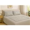 Corredocasa - Set Completo di Lenzuola in Flanella per Letto a Una Piazza e Mezza, Made in Italy - Ideale per Un Comfort Superiore e Un Calore Avvolgente Durante Le Notti Invernali (Beige)