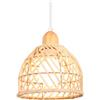 iDEGU Retro Lampada a sospensione moderna creativa Lampadario da soffitto in legno e bambù di design a spirale vintage illuminazione a soffitto E27 lampada a sospensione in rattan per camera da letto