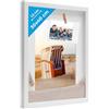 PHOTOLINI 3D cornice 30x40 cm bianco, profonda con vetro e passe-partout, cornice per oggetti fino a 1,5 cm di profondità, legno MDF - perfetta per il fai da te e come regalo