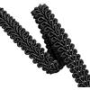 Duories Nastro di pizzo in poliestere, 13 m, 10 mm, 10 mm, per fai da te, sposa, matrimonio, feste, costume, artigianato, cucito, confezioni regalo, colore nero