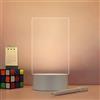Hasaller Lampada da scrivania USB per bacheca in acrilico con penna per lasciare appunti, luci da tavolo creative con LED caldo per decorazioni domestiche per ufficio e camera da letto (verticale)