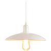 Mengjay Lampada a Sospensione Vintage Industriale Edison Illuminazione a Soffitto Metallo Plafoniera Classica per Sala Bar Ristorante Ufficio Retro, Senza Lampadina, E27 Lampadario (bianca)