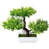 Verve Jelly Albero Bonsai Artificiale,Pianta Bonsai Finta Cedro Bonsai Artificiale Pianta In Vaso Finto Ornamenti In Vaso Per Alberi Finti, Simulazione Creativa Vaso Bonsai Home Office Decor,7.1x9.8inch