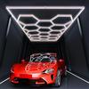 Jatwefiv Luci esagonali LED Garage 6500K luci a Nido d'Ape LED del Tetto 14 Luce Nido d'Ape per Garage Illuminazione dell'autolavaggio Cantina Magazzino Salone,C