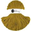 Bobbiny Cavo macramè intrecciato di alta qualità, 5 mm, giallo speziato, 100 m