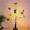 YUNFAN Luci A Led A Forma Di Farfalla Per Albero Di Betulla,Luci A Led A Forma Di Farfalla A Forma Di Foglia Di Campana,Con Funzione Di Temporizzazione,Per Decorazioni Pasquali E Primaverili (B)