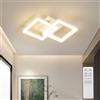 ANTENLICHT Plafoniera LED Soffitto Moderna 20W Dimmerabile con Telecomando 3000-6500K, Funzione di Memoria, Lampada da Soffitto per Camera da letto Sala Cucina Corridoio, Bianco 44x28x10cm