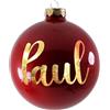 Happenings Pallina di Natale personalizzabile, diametro 10 cm, in vetro, colore: rosso